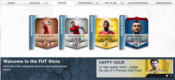 Packs, Store and Happy Hour Guide for FIFA 14 Ultimate Team