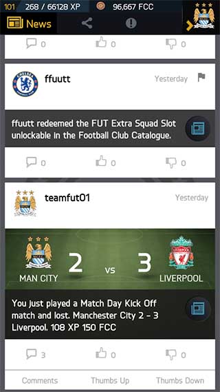 FIFA 15 Companion App for iOS, Android and Windows Phone