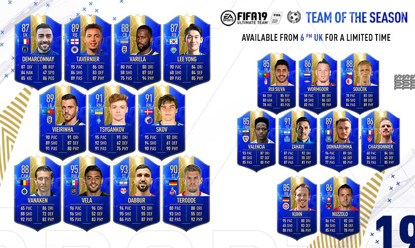 FIFA 19 ROTW Team of the Season