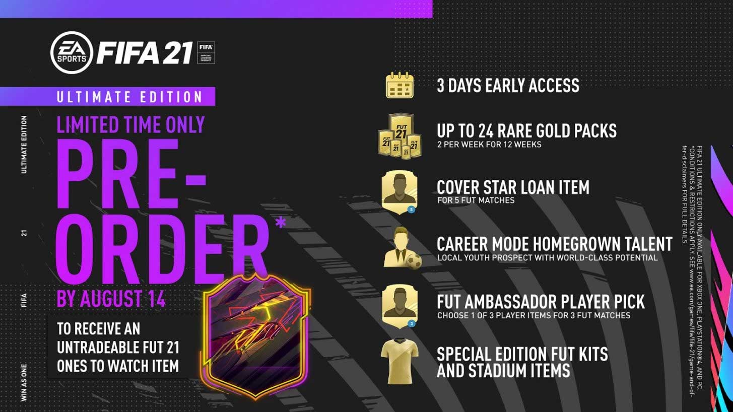 FIFA 21 Pre-Order Offers: FIFA 21 Ultimate Edition