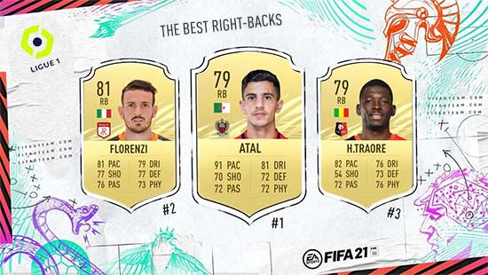 Os Melhores Laterais Direitos da Ligue 1 em FIFA 21