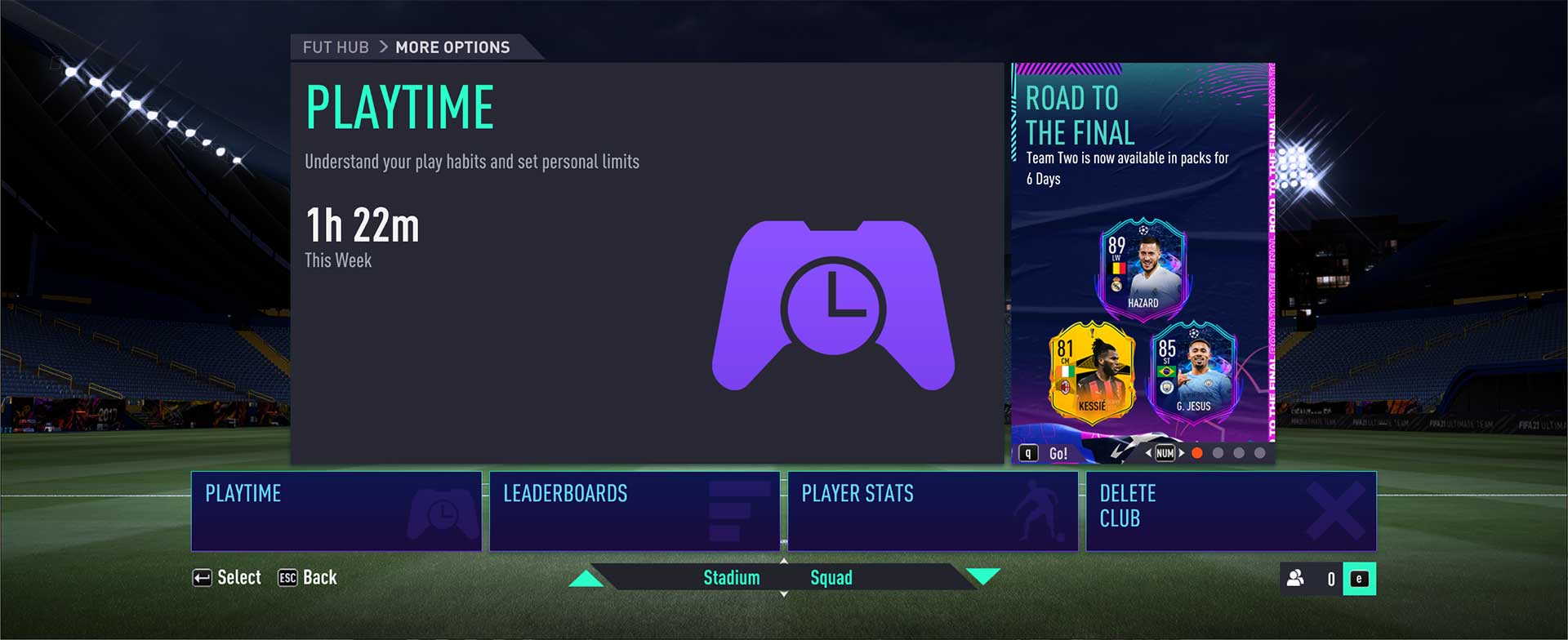 FIFA 21 Playtime Feature