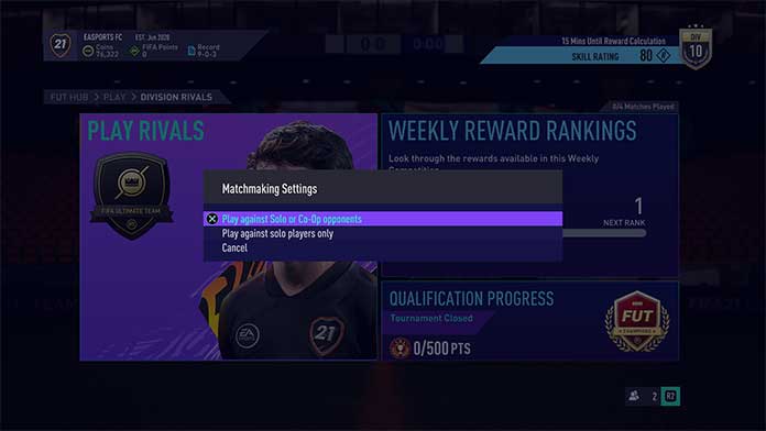 FIFA 21 Co-Op Options