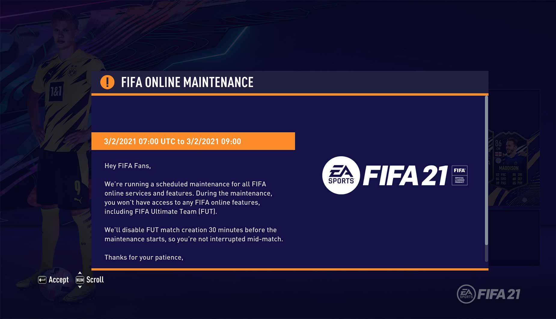 FIFA 22 Maintenance Times - FIFA 22 Servers Status & FUT Downtimes