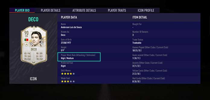 Work Rates Guide for FIFA 21