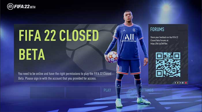 FIFA 22 Beta Screen FIFA 22 Beta Screen
