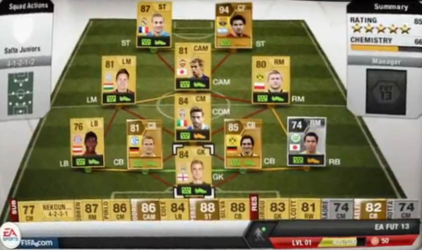 FIFA 13 Ultimate Team: The first details, screenshots and video