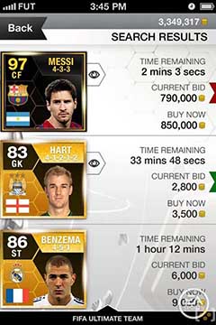 FUT 13 iPhone App - Welcome Screen