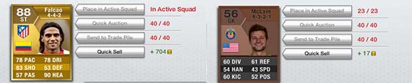 FUT 13 Quick Sell Values