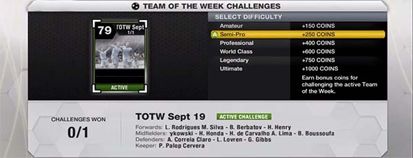 FUT 13 TOTW Challenge - Earning Coins