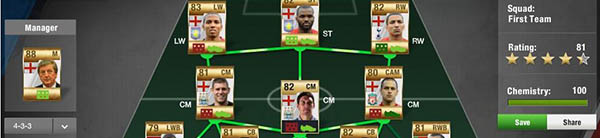 FUT 13 WishList - Squad Menu