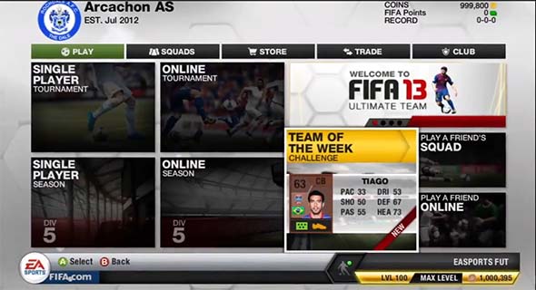 FIFA Ultimate Team 13 First Video