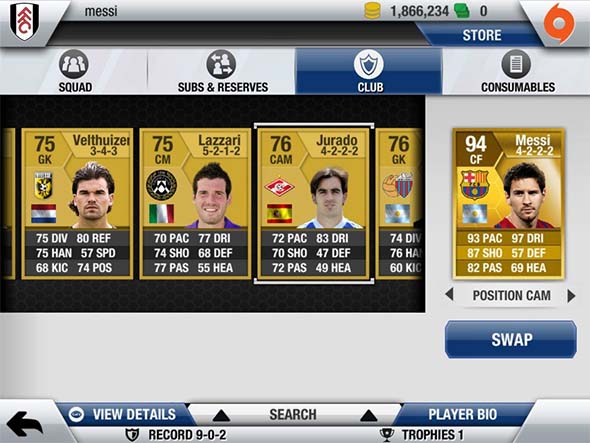 FIFA 13 Ultimate Team iOS - Screenshot 1