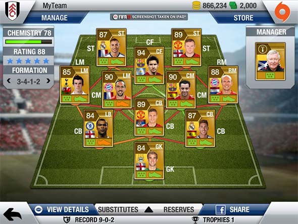 FIFA 13 Ultimate Team iOS - Screenshot 4