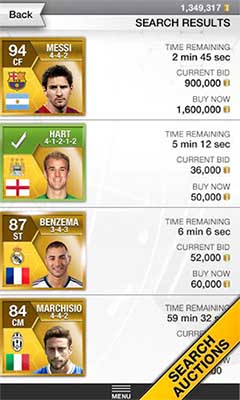 FUT 13 App for Android - Search