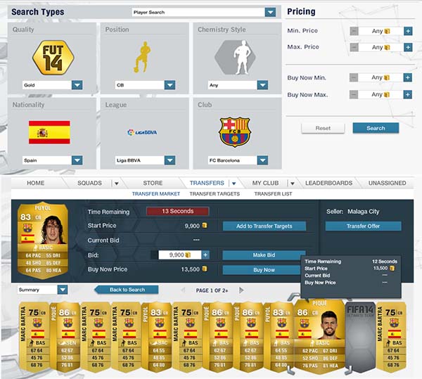 FIFA 14 Ultimate Team - Trading