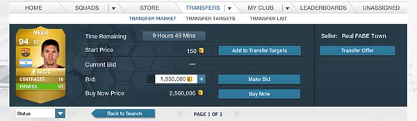 FIFA 14 Ultimate Team Trading