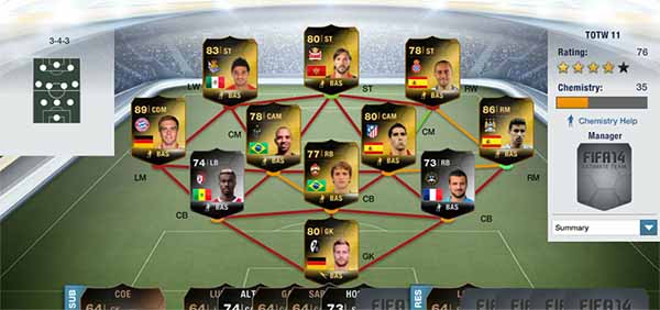 Equipa da Semana 11 - Todas as TOTW de FIFA 14 Ultimate Team