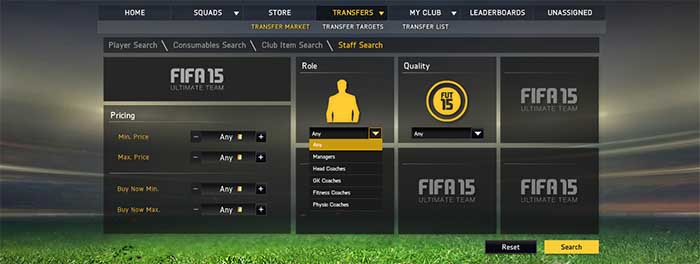 Guia de Staff para FIFA 15 Ultimate Team