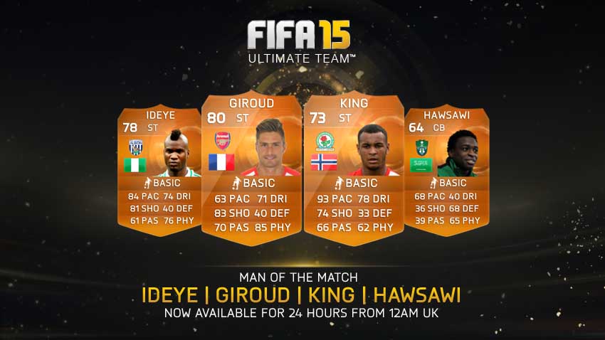 Todas as Cartas Man of the Match (MOTM) de FIFA 15