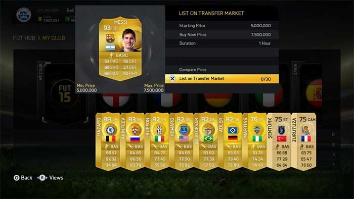 EA Introduces Prices Range in FIFA 15 Ultimate Team