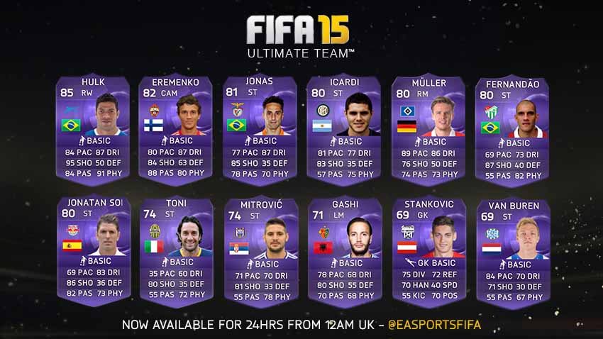 Purple IF Cards - All the FIFA 15 Ultimate Team Heroes - Round 7