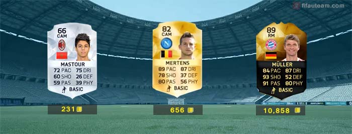  Quick Sell Prices of FIFA 16 Ultimate Team