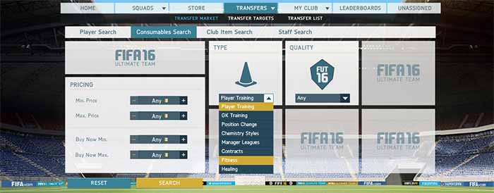 Guia de Preparadores Físicos para FIFA 16 Ultimate Team