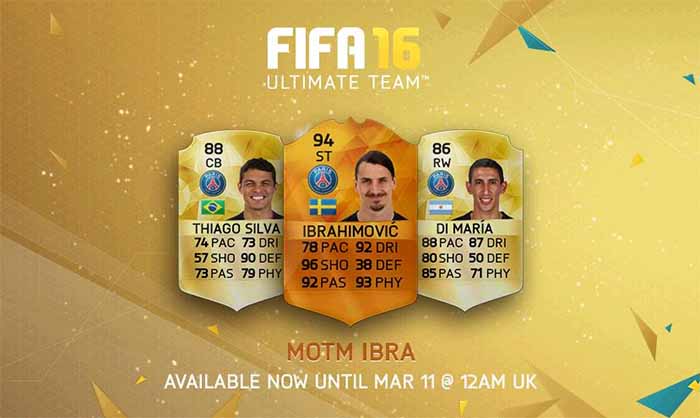 Todas as Cartas Man of the Match (MOTM) de FIFA 16