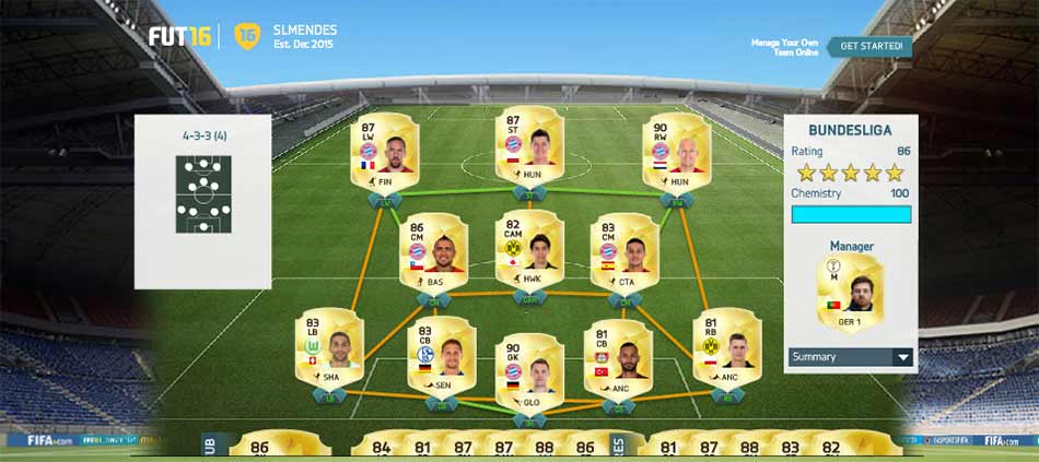 The Best FIFA 16 Ultimate Team Squads