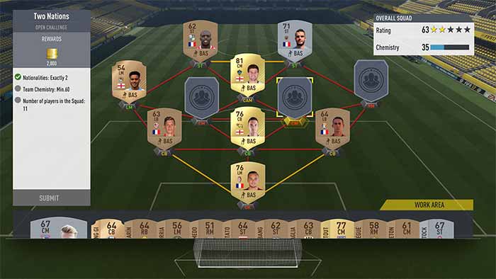 Desafios de Montagem de Elenco para FIFA 17 Ultimate Team