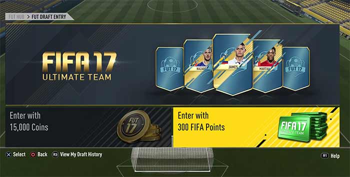 FUT Draft Rewards for FIFA 17 Online and Single Player Modes