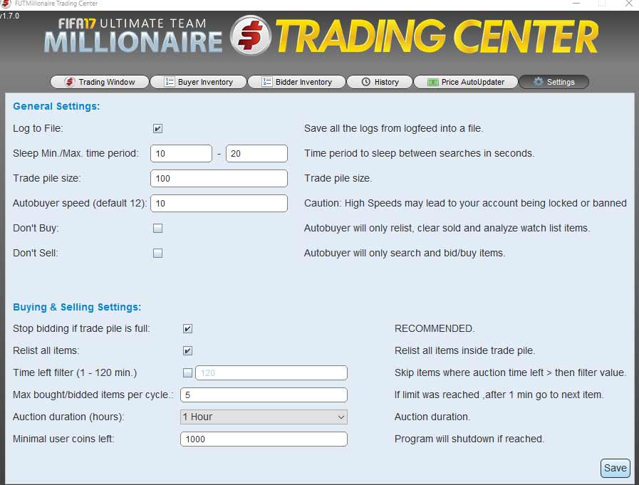 FIFA 22 Web App Autobuyer