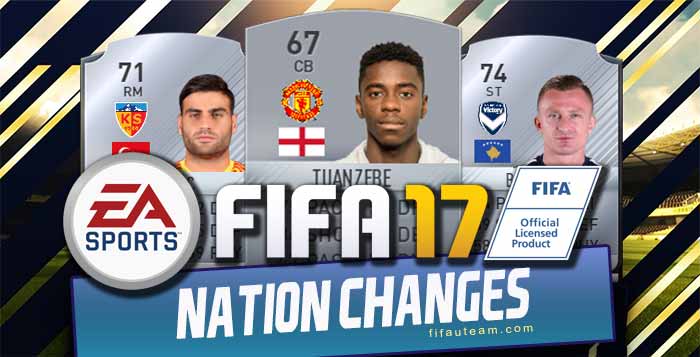 FIFA 17 Nation Changes List - Player Nationality Switches