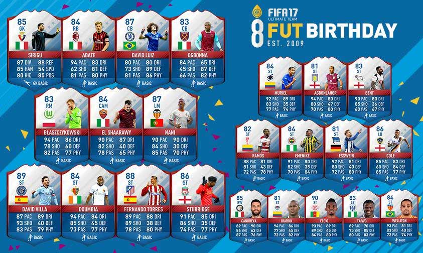 FIFA 17 FUT Birthday 8th Anniversary Guide & Offers