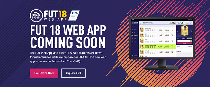 FIFA 18 Ultimate Team Web & Companion App Details