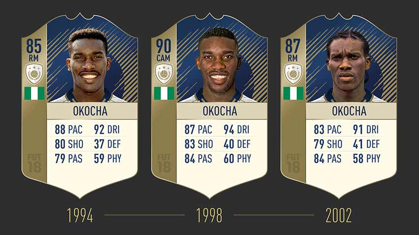 Ratings e Stats dos Ídolos de FIFA 18 Ultimate Team