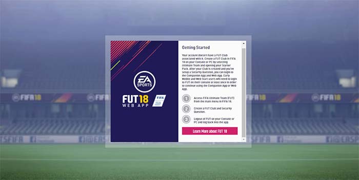 FIFA 18 Web App Troubleshooting