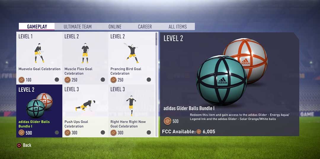 FIFA 18 Catalogue Items for FIFA 18 Ultimate Team