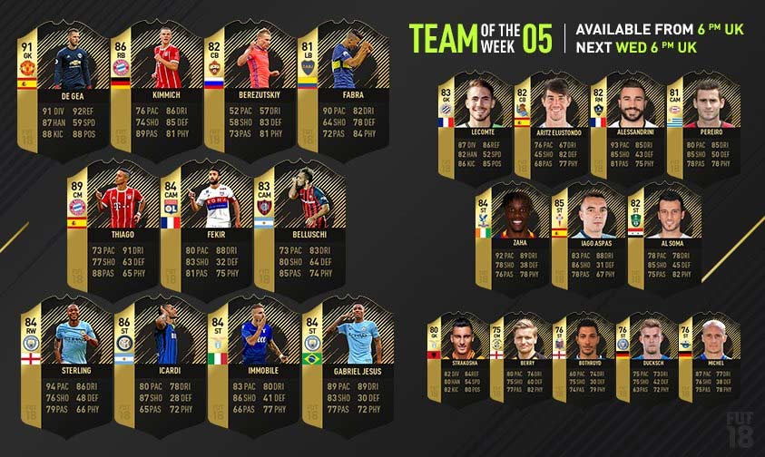 FIFA 18 TOTW 5