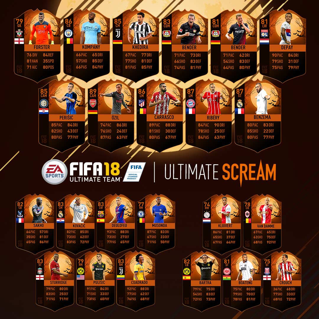 FIFA 18 Ultimate Scream Cards Guide