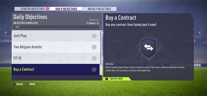 FIFA 18 Daily Objectives List and Rewards