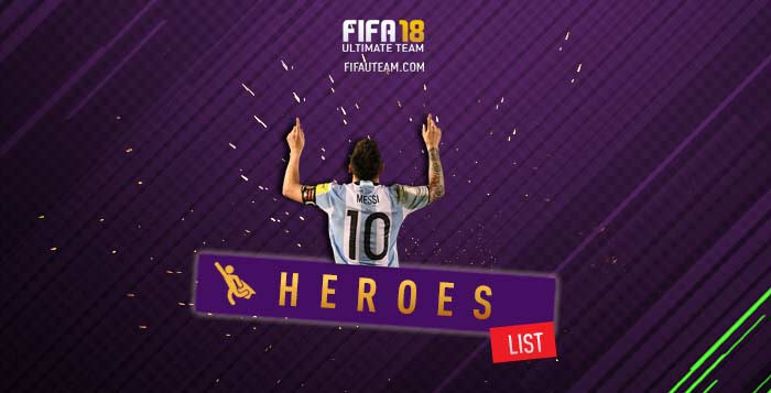 FIFA 18 Heroes Cards List
