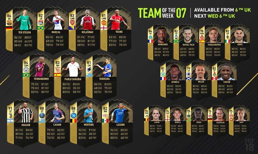 FIFA 18 TOTW 7