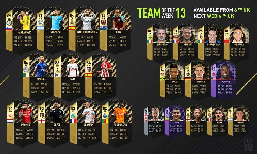 FIFA 18 TOTW 13