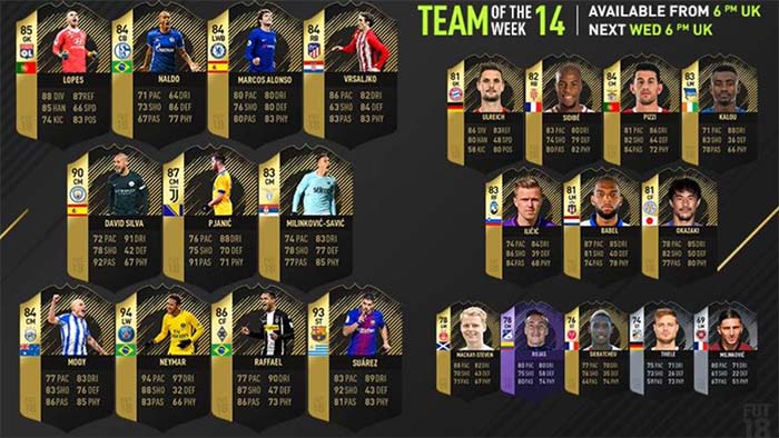 FIFA 18 TOTW 14