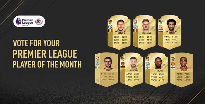 FIFA 18 Premier League Player of the Month - All FIFA 18 POTM Cards