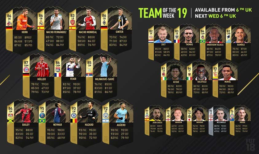 FIFA 18 TOTW 19