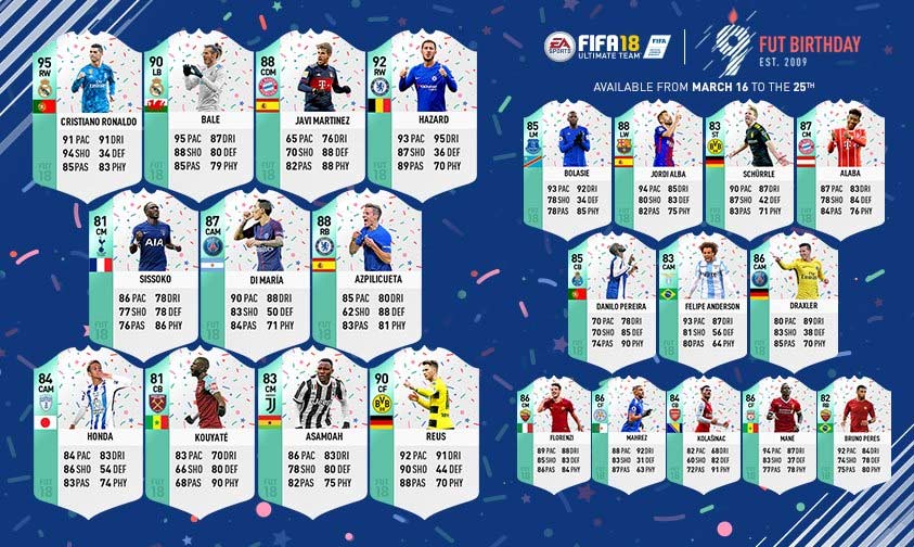 FUT Birthday para FIFA 18 Ultimate Team - Guia Completo