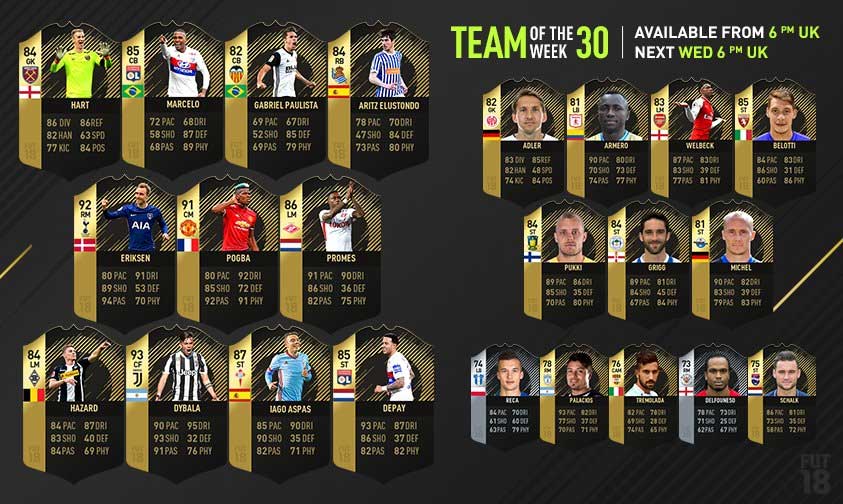 FIFA 18 TOTW 30